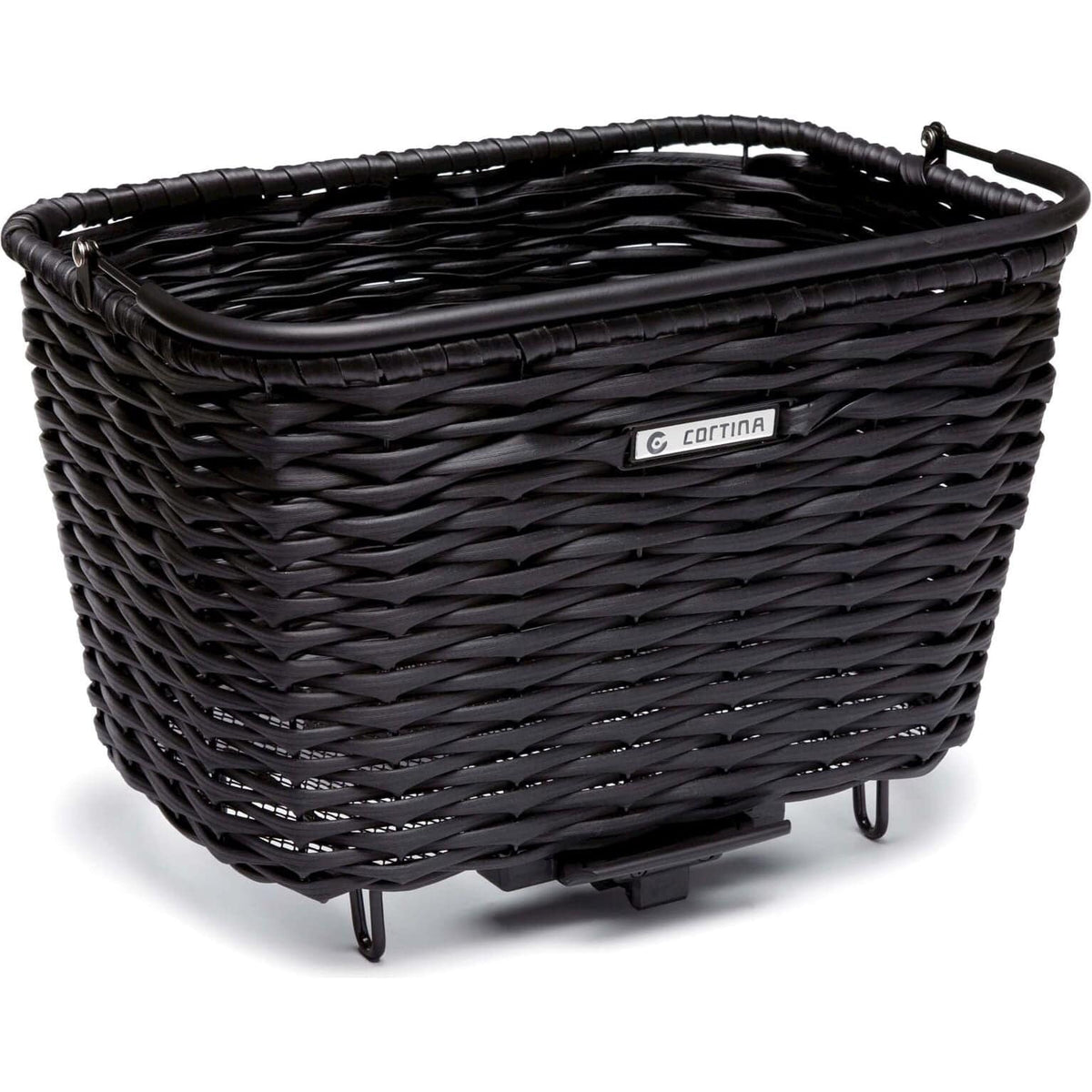 Zwarte Cortina Mand Lyon (Mik) 24L accessoire met afmetingen 34x24x22 cm, zichtbaar op de afbeelding.