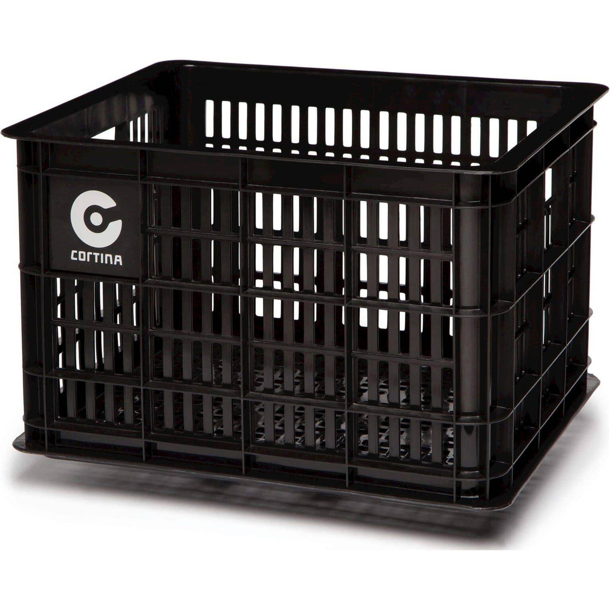 Zwarte Cortina fietskrat San Francisco (Avs) 29,5L in 45x35x25cm, geschikt voor fietsaccessoires en bagage