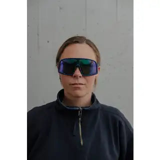 Groene CHPO Henrik fietsbril met oversized montuur van gerecycled plastic, zonnebril met grote glazen en duurzame stijl