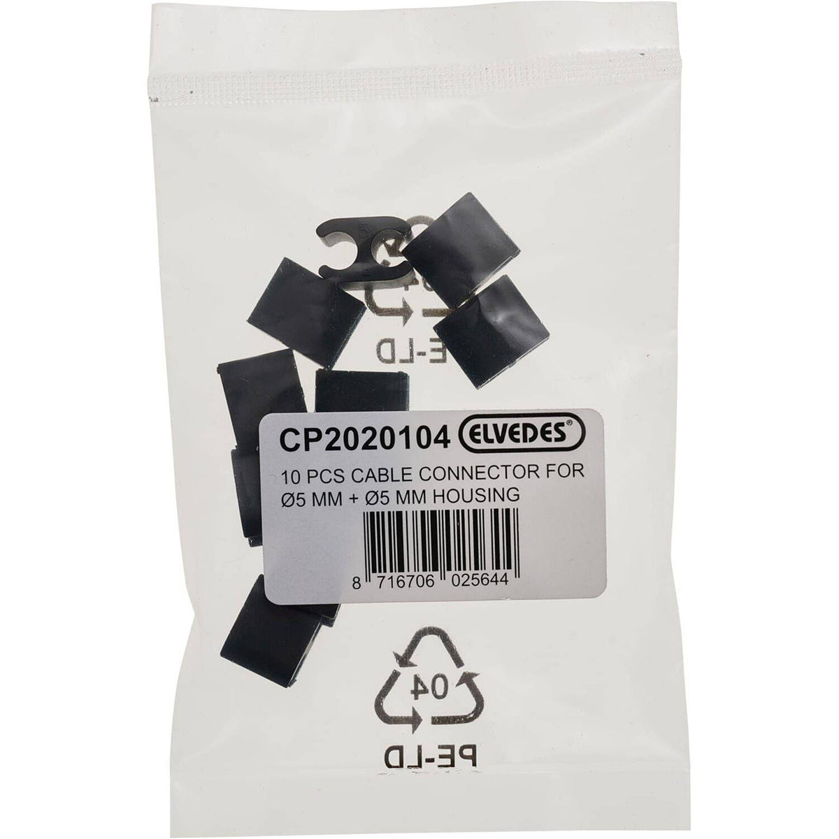Elvedes Kabelclip Duo 5mm, set van 10, voor bevestiging van elektrische kabels, geschikt voor remonderdelen.