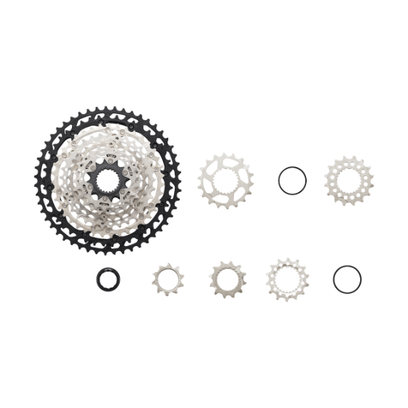 Shimano Deore Xt CS-M8100 12-speed cassette met 10-51T tandwielen, geschikt voor mountainbiken en snelle schakelingen.