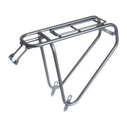 Steco Power Safety Carrier achterdrager voor 28 inch fietsen, zilverkleurig, robuuste bagagedrager voor veilige fietsbescherming