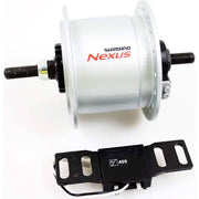 Shimano DH-C6000 6V 3W dynamonaaf voor fiets, vaste as, geschikt voor mountainbikes en e-bikes, zwart en robuust design
