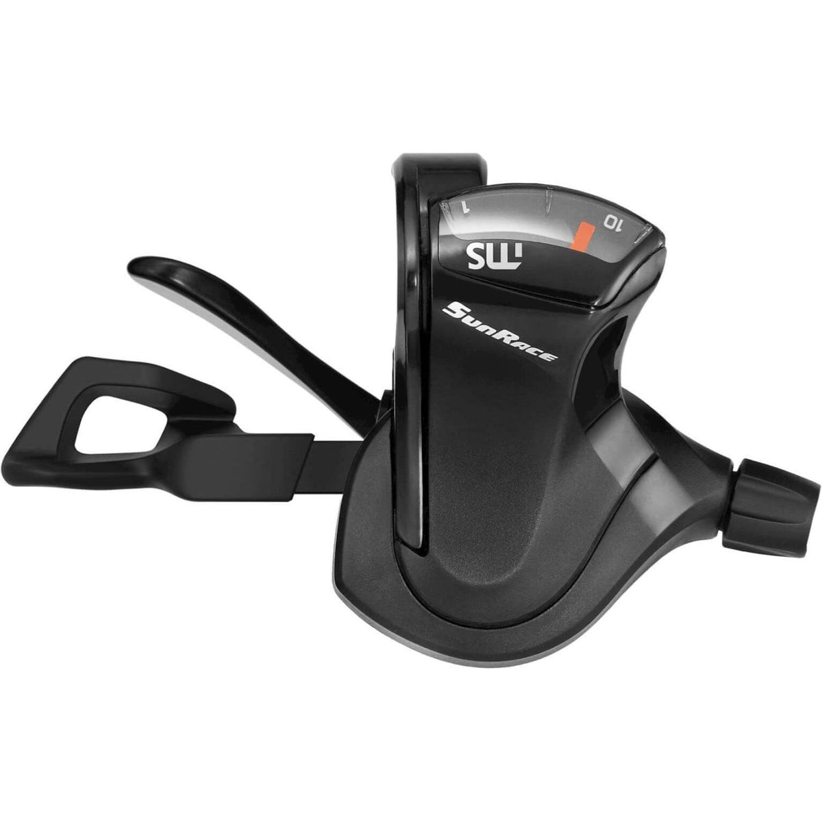 Sunrace 10-speed shifthersteller DLMS33 R met bedieningsknoppen en kabel, geschikt voor racefietsen en mountainbikes.