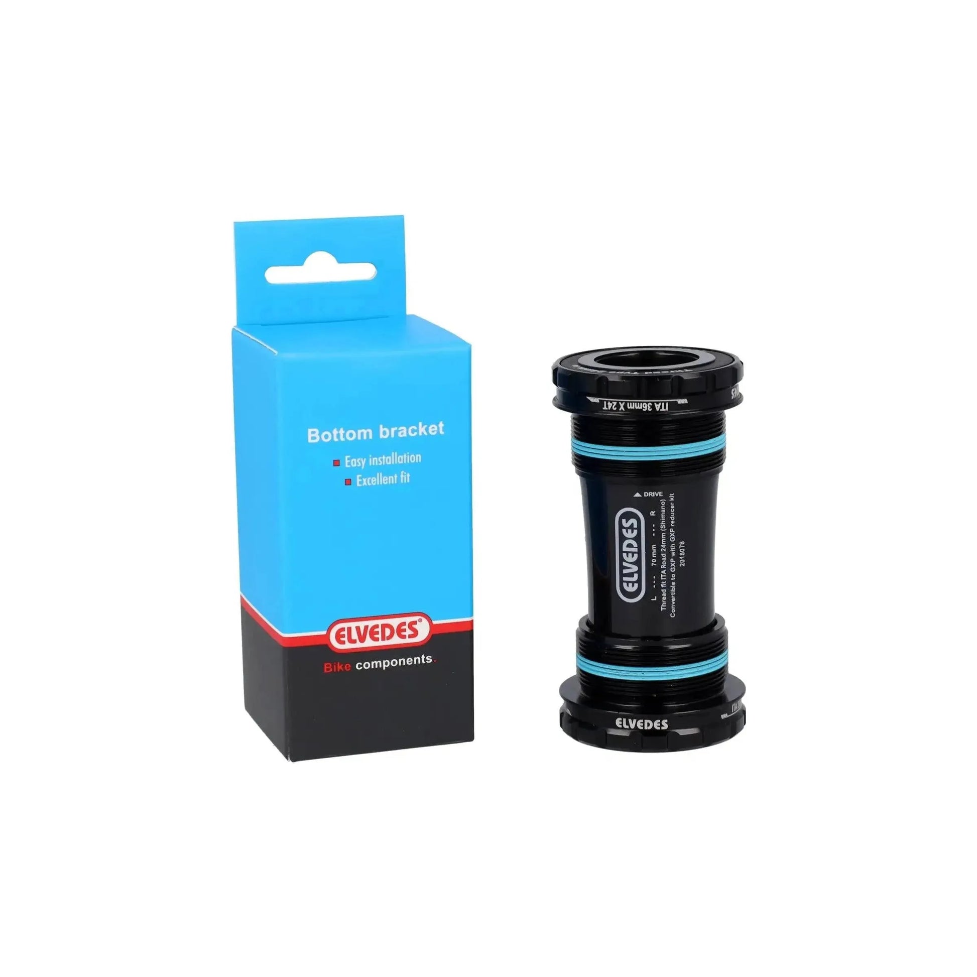 Elvedes Trapas Cupset Threadfit Shimano Italiaans Race - Zwart - Le Coq Wielerartikelen