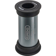 Elvedes Trapas Cupset Pressfit Shimano BB386 in zwart, compatibel met fietsonderdelen, zichtbaar in de afbeelding.