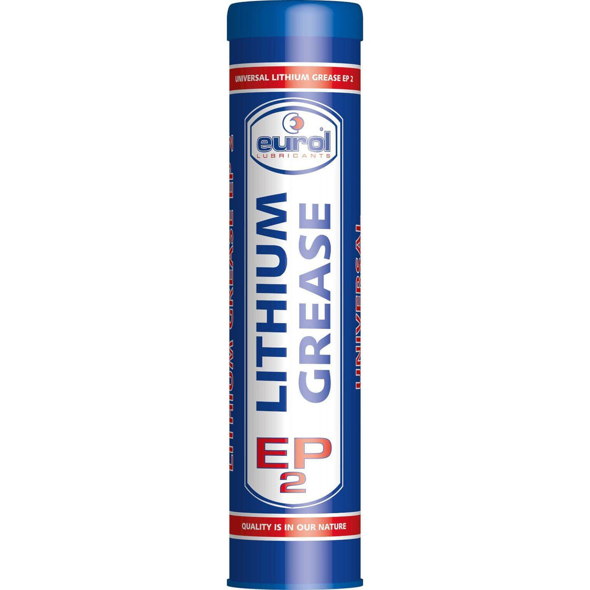 Eurol Lithium Vetpatroon Ep2 400g, close-up van de verpakking met de productnaam en merknaam zichtbaar.