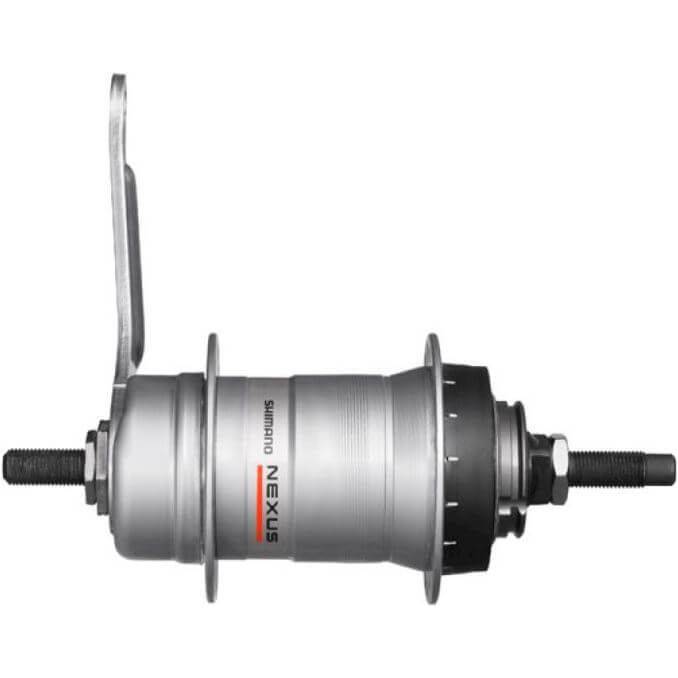 Shimano Nexus SG-3C41 achternaaf met 3 versnellingen en terugtraprem, kaal model, zichtbaar op de afbeelding.