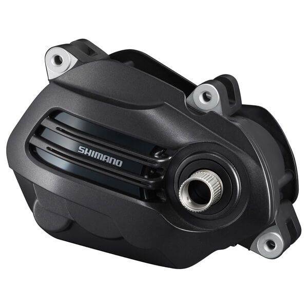 Shimano Du-E61 afdekplaat voor Steps motorunit op e-bike, zwart kunststof met bevestigingsgaten.