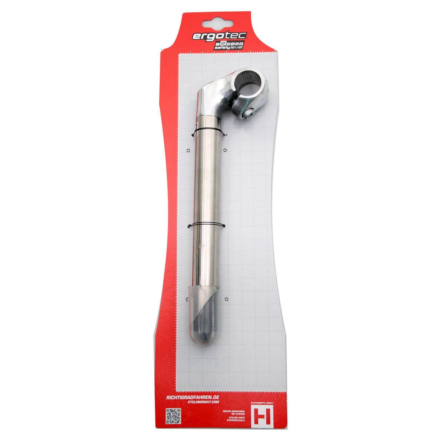 Ergotec Stuurpen Cat 230/25.4 Rvs/Aluminium - Le Coq Wielerartikelen