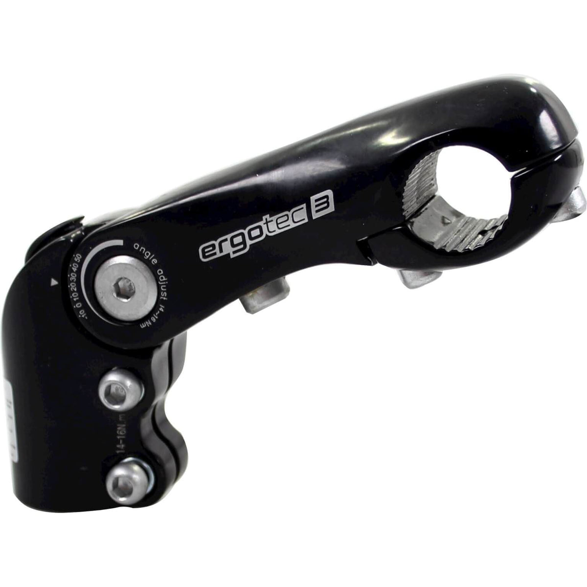 Zwarte Ergotec Ahead stuurpen Kobra Vario 25.4 mm, 110 mm lengte, geschikt voor fietsen, zichtbaar op de afbeelding.