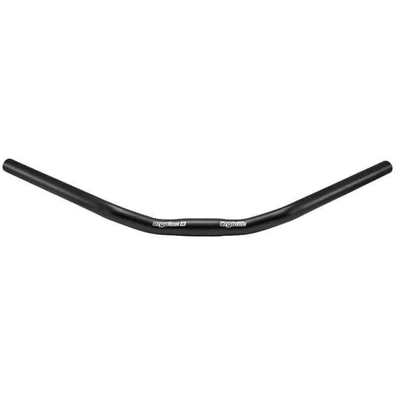Zwart MTB stuurbocht van 600 mm voor Ergotec Ladytown 25,4 mm stuur, gemaakt van stevig materiaal op de afbeelding