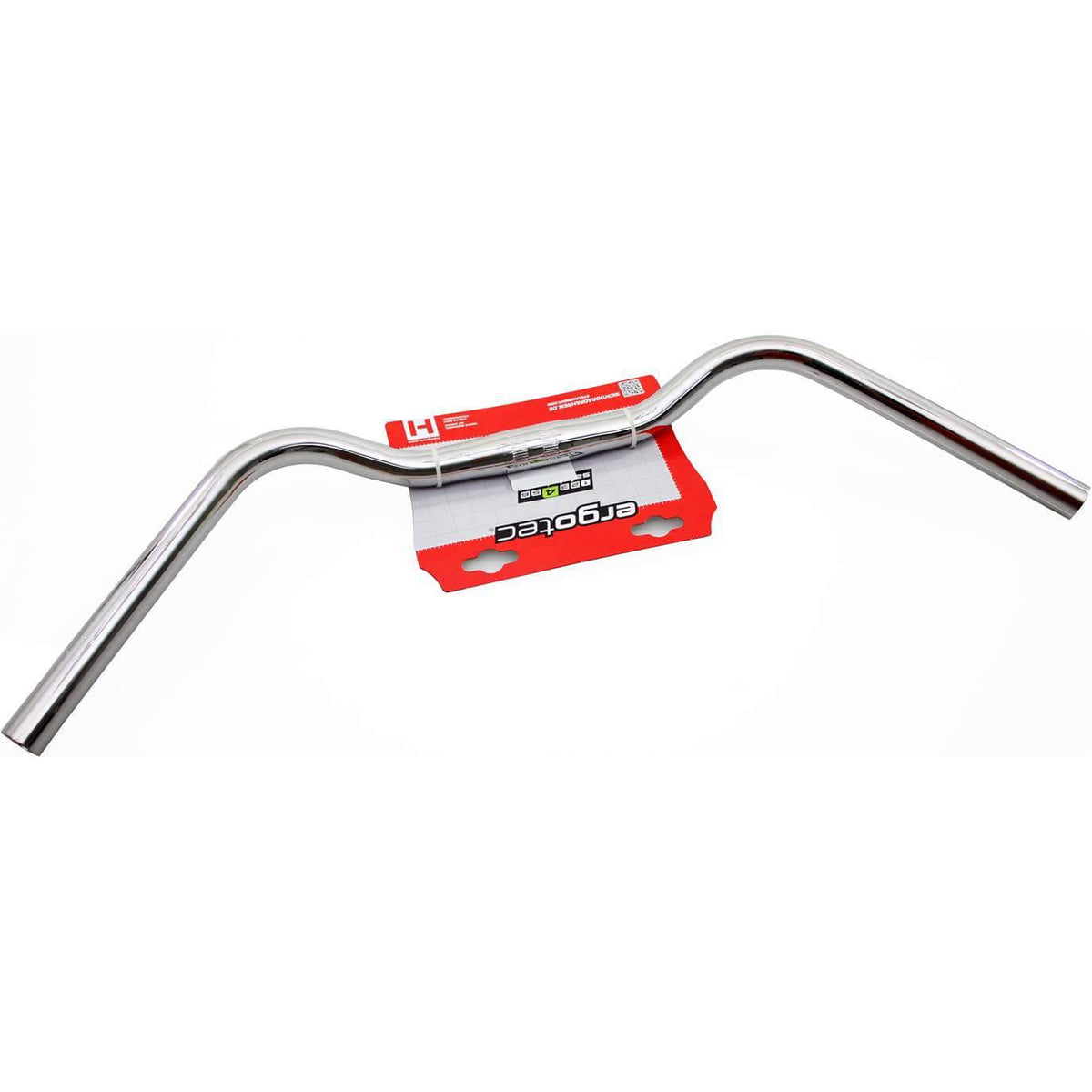 Ergotec stadsfiets stuurbocht voor trekking, 25.4 mm, chromen afwerking, geschikt voor comfortabele stadsfietsen.