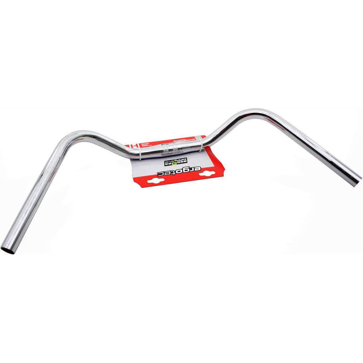 Verchroomde Ergotec Country 25,4 mm stuurbocht voor stadsfiets, zichtbaar met glanzende afwerking en stevige constructie.