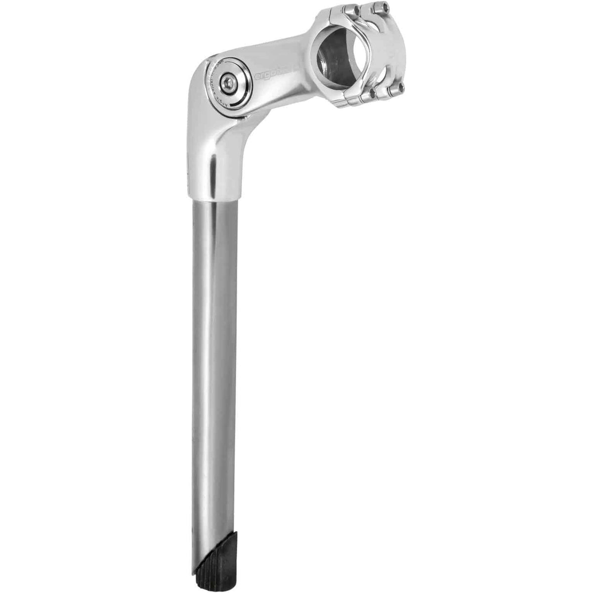 Ergotec Octopus2 stuurpen 25.4 mm, RVS, zilver, voor fiets, recht, 90 graden, stevige constructie, geschikt voor mountainbike en stadsfiets
