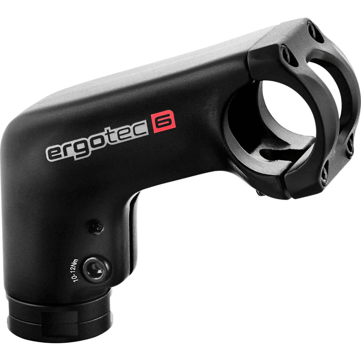 Zwarte Ergotec Ahead Barracuda I stuurpen, 31.8 mm, 90 mm lengte voor racefietsen, zichtbaar op de afbeelding.