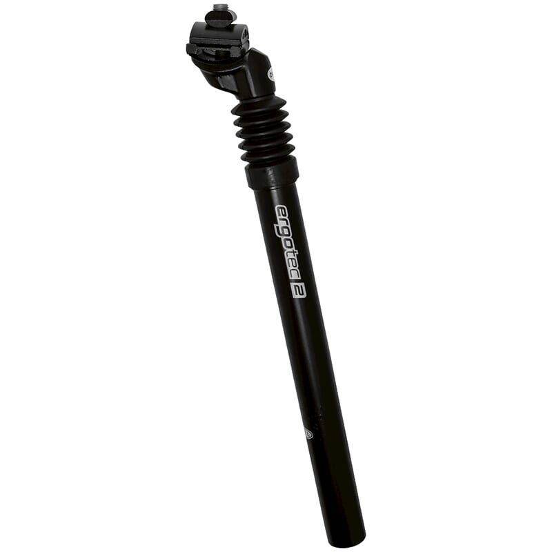 Ergotec verende ATB zadelpen SP-3.0 in zwart, 27.2 mm diameter, 350 mm lengte, geschikt voor mountainbikes