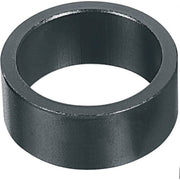 Ergotec 1 1/8 inch balhoofd spacer voor A-head, zwart zandstraal afgewerkt, geschikt voor fietsframeonderdelen.