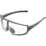 Crnk Hawkeye fietsbril met zwart frame en doorzichtige lenzen, geschikt voor wielrennen en outdoor activiteiten.