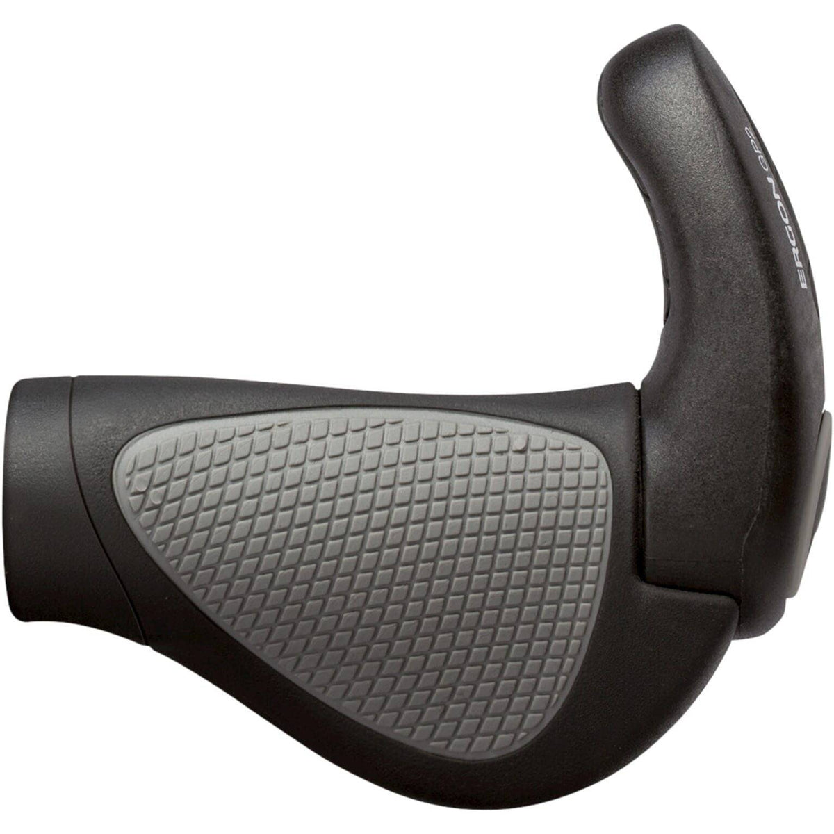 Ergon GP2 Comfort handvatten voor gripshift, zwart rubber met ergonomisch ontwerp, geschikt voor fietsremmen en schakelaars