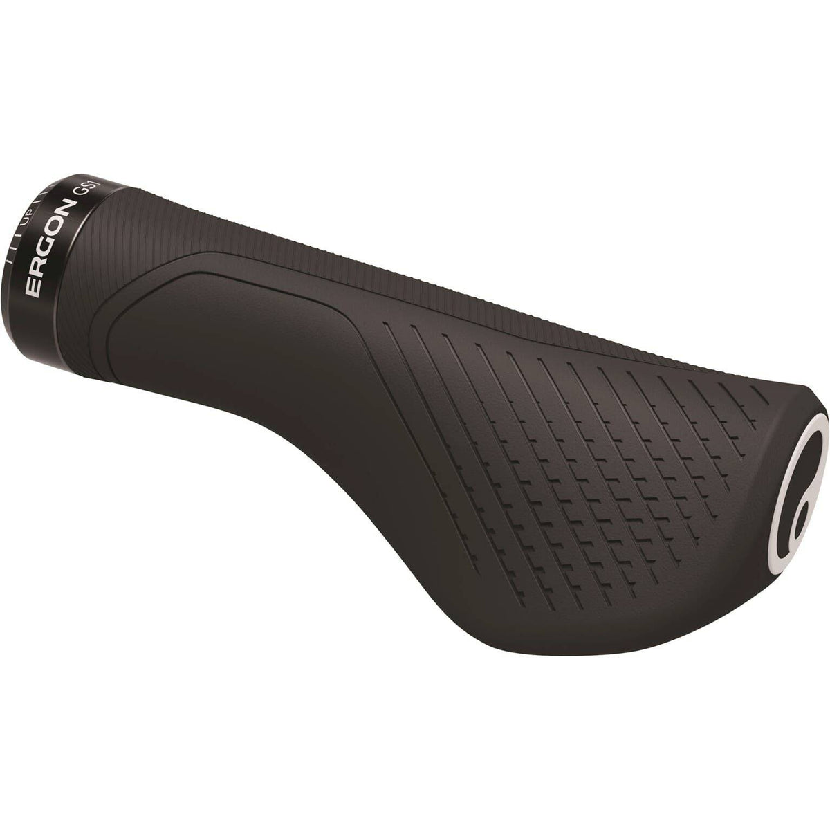 Ergon GS1-S Evo ergonomische handvatten voor mountainbiken, zichtbaar in de afbeelding op de fiets.