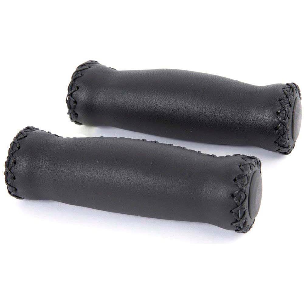 Velo Handvatten Leer 127Mm Zwart (Paar) - Le Coq Wielerartikelen
