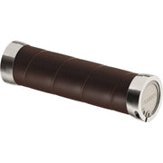 Brooks Slender Leather Handvatten van 130 mm, zwart leer met verstelbare sluitingen, voor fiets of scooter.