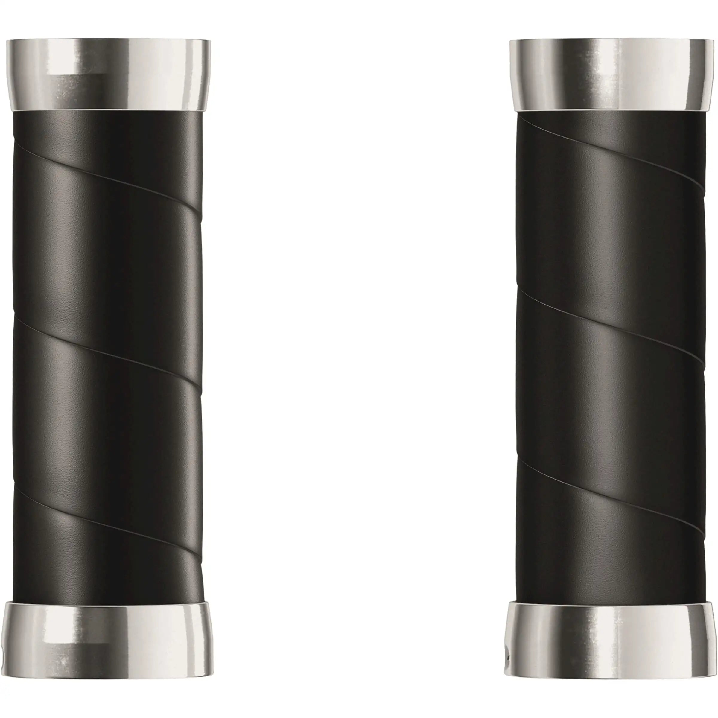 Brooks Slender Leather grips handvatten voor fiets, 100 mm lengte, zachte leren afwerking en ergonomisch ontwerp.