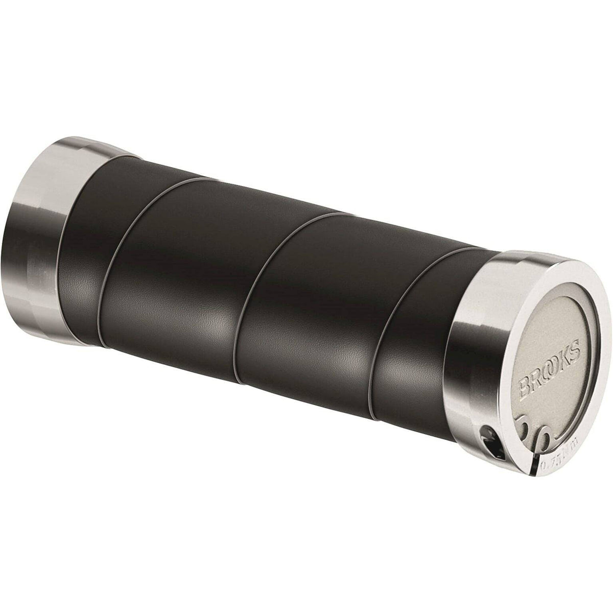 Brooks Slender Leather Handvatten van 100 mm met leren grip voor fiets, zichtbaar op de afbeelding.
