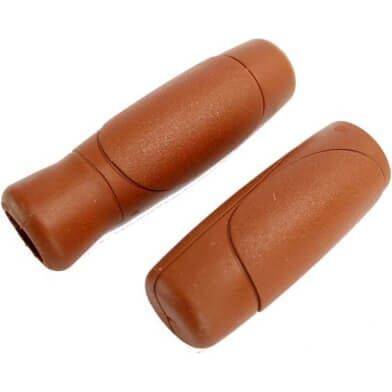 Herrmans Cut 93 handvatten voor fiets, 90/120 mm, cortina bruin, ftalaten- en latexvrij, comfortabele grips voor fietsgebruik
