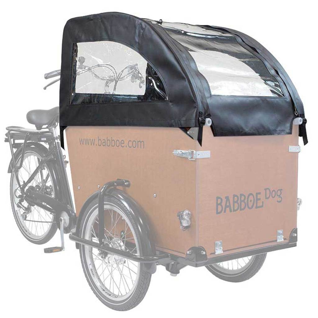 Babboe Regentent Dog PVC Zwart Set - Le Coq Wielerartikelen