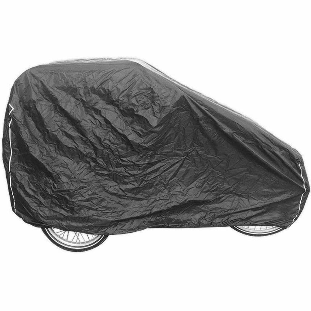 Babboe Max-E fietshoezen in zwart, beschermhoes voor bakfiets met waterdichte stof en elastische rand voor goede pasvorm