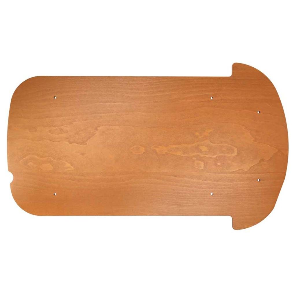 Babboe Carve/Flow houten paneel bodem in bruin, zichtbaar in close-up beeld van het product.