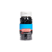 Zwart PVC-kabelhoedje van Elvedes, Ø5,0 mm, set van 150 stuks, geschikt voor elektrische bedrading en kabelafsluiting.