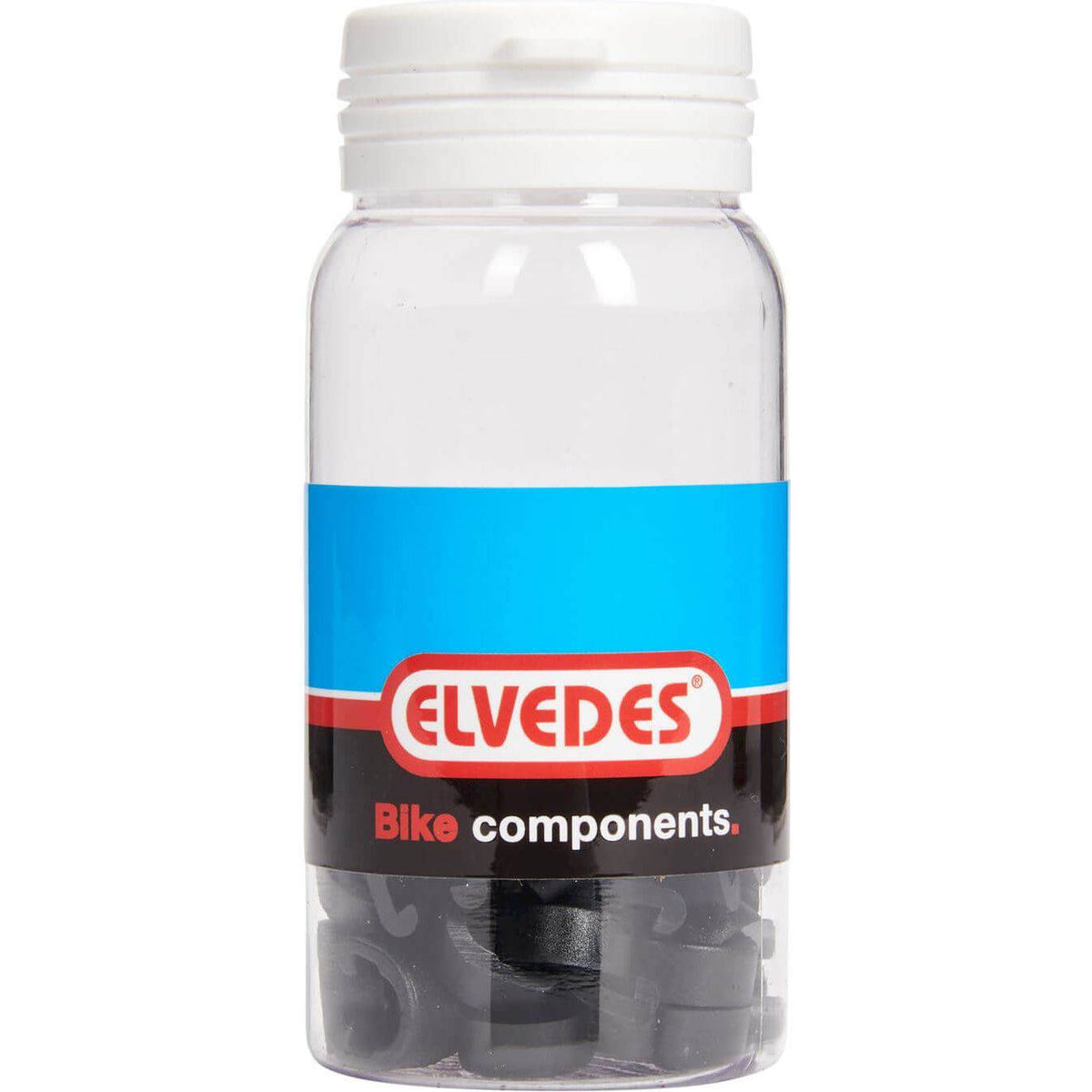 Elvedes Ds Elvedes Frameklem PVC 50mm, geschikt voor remonderdelen, zwart kunststof, zichtbaar bevestigd op fietsframe.