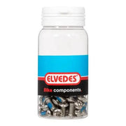 Elvedes RVS remschijfboutjes, set van 100, geschikt voor fietsremmen, zichtbaar in de afbeelding.