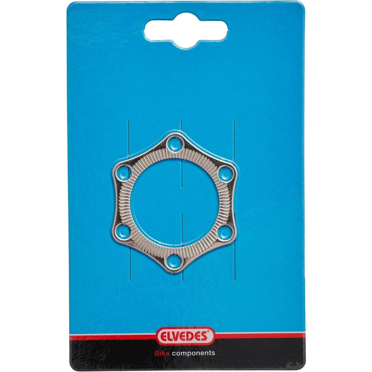 Elvedes Rotor Shims 1mm voor Centerlock remmen, zichtbaar op de afbeelding, gemaakt door Elvedes.