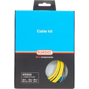 Elvedes schakelkabel kit voor MTB en racefietsen, inclusief buitenkabel en bevestigingsmateriaal, geschikt voor betrouwbare schakeling