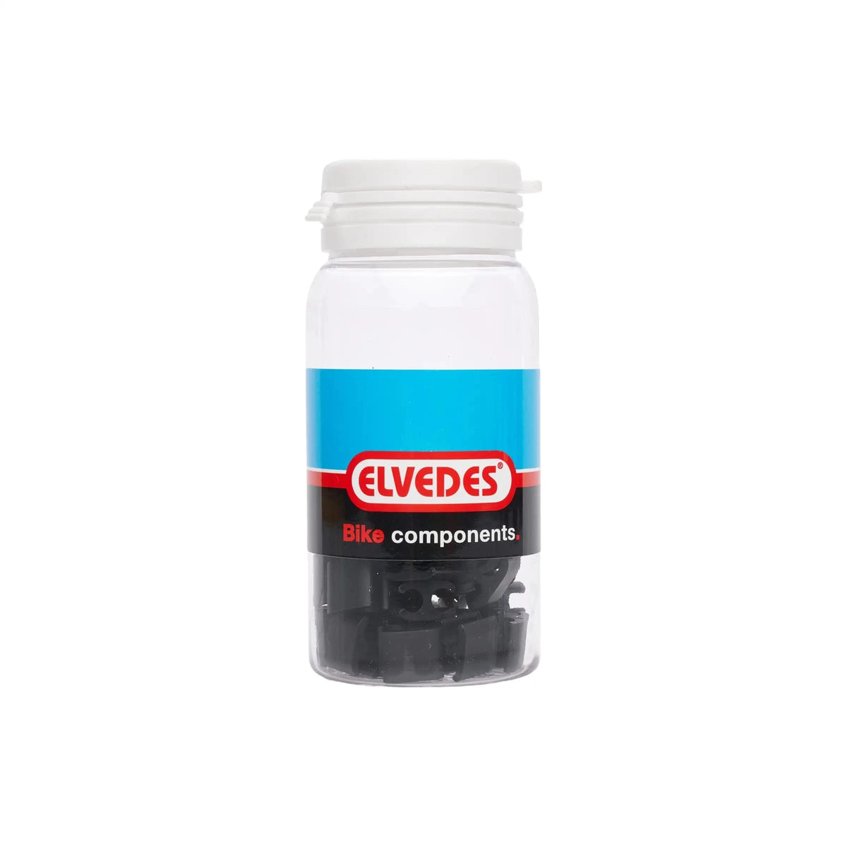 Zwarte Elvedes Duo PVC kabelclips van 4,1 mm voor het vastzetten van kabels, set van 50 stuks.