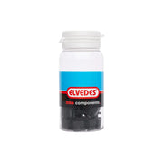 Zwarte Elvedes Duo PVC kabelclips van 4,1 mm voor het vastzetten van kabels, set van 50 stuks.