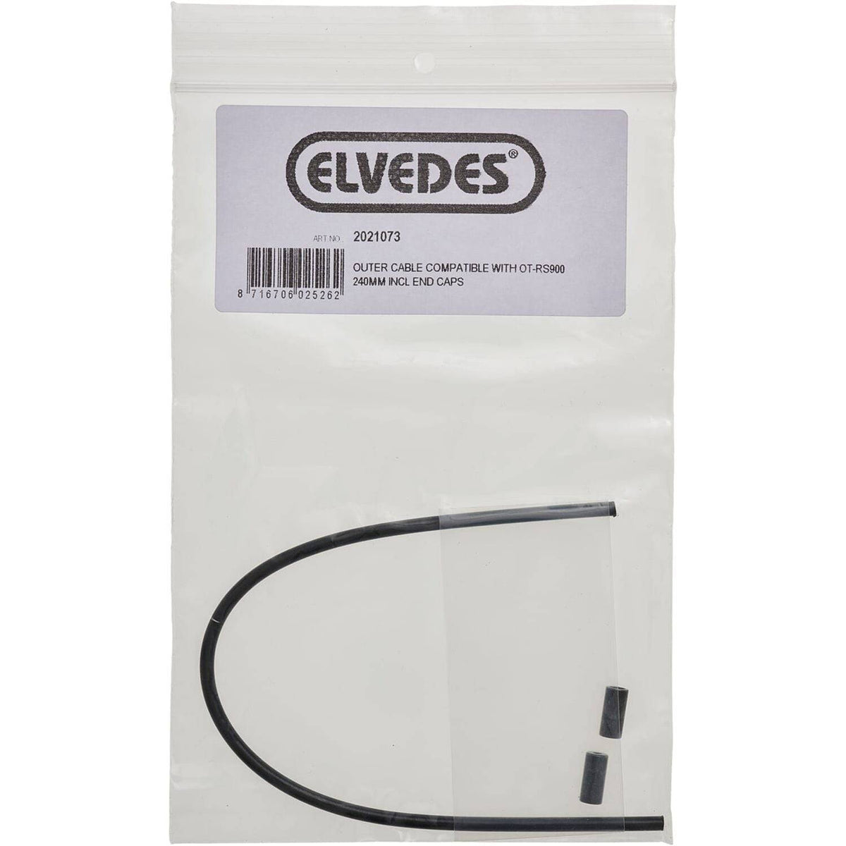 Elvedes Schakel Buitenkabel 240mm met 2 ferrules, flexibele schakelkabel voor elektrische toepassingen