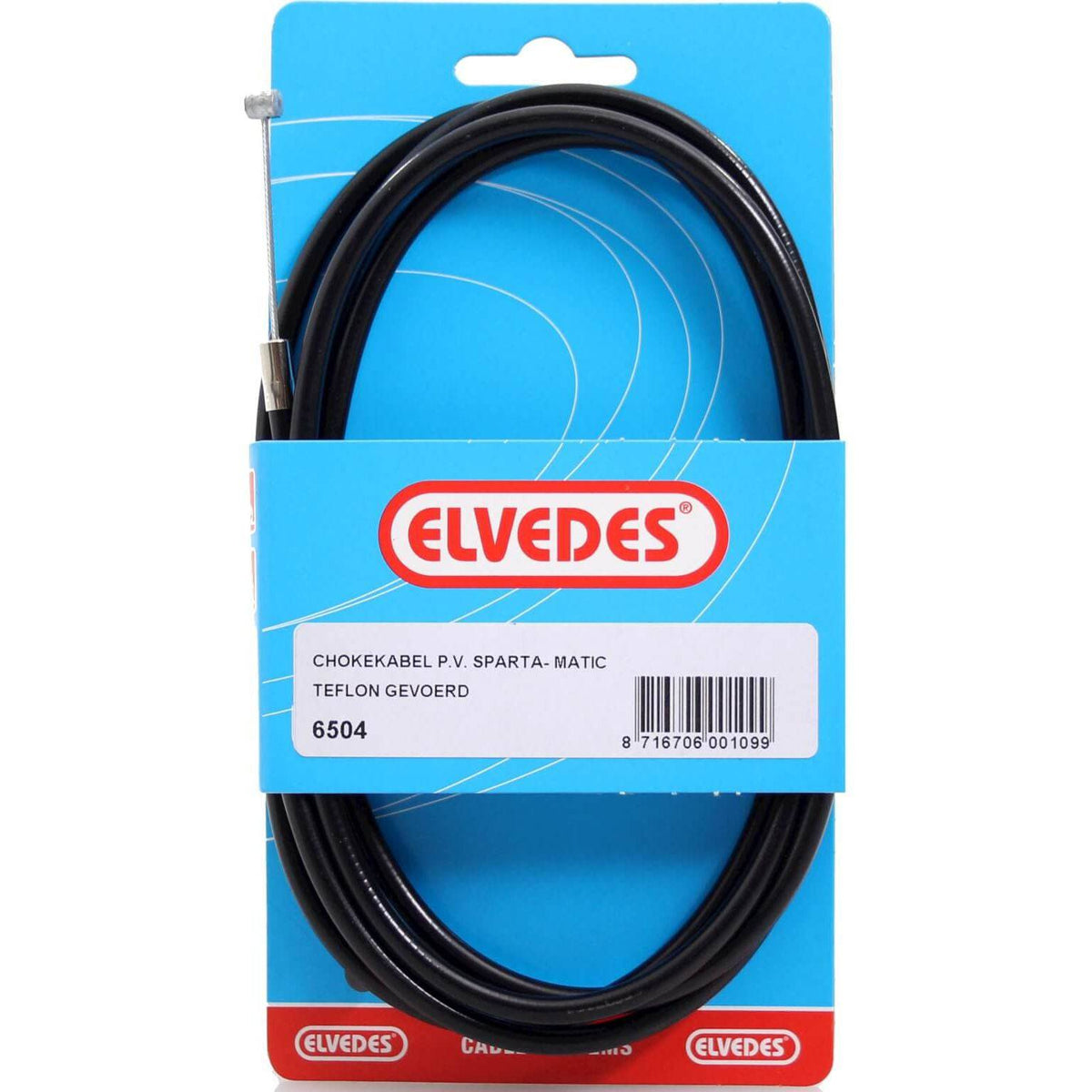 Elvedes Chokekabel Spartam, overig motordelen, flexibel zwart kabel voor fietsreparaties en onderhoud.