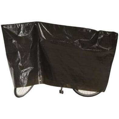 Zwarte Vk fietsbeschermhoes 110x210 cm, waterdicht en duurzaam, beschermt fietsen tegen weersinvloeden.