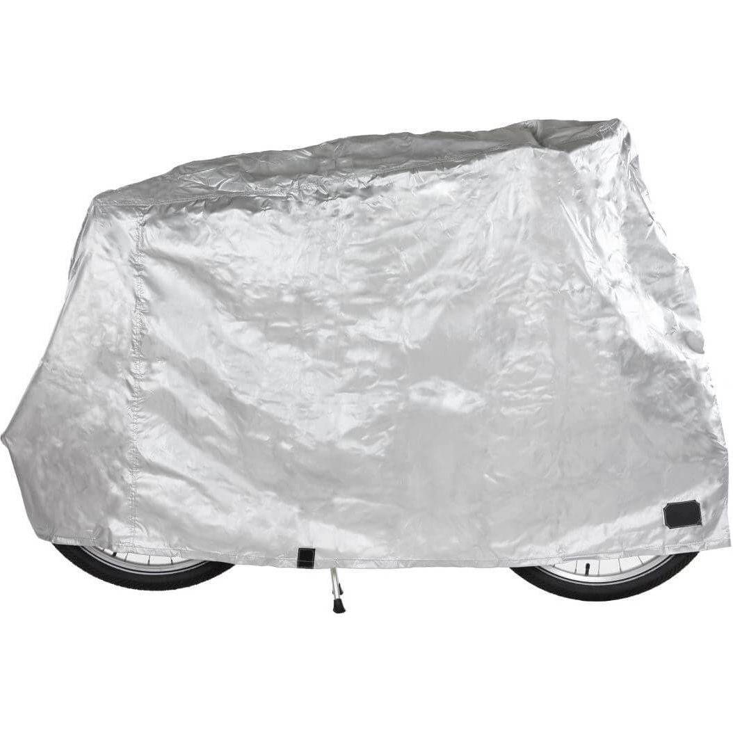 Mirage Rainfall fietsbeschermhoes van 170D polyester in zilver, universeel geschikt voor diverse fietsen.