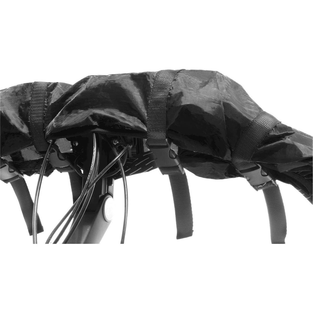 Zwarte Mirage fietshoezen voor stuur, 85x35 cm, beschermhoes voor fietsaccessoires, waterdicht en duurzaam