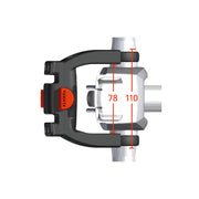 KLICKfix CC 100 stuuradapter voor e-bike, zwart, geschikt voor Ø 22-26 mm en Ø 31,8 mm stuurbuizen, fietstasaccessoire