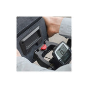 Zwarte KLICKfix CC 100 stuuradapter voor e-bike, geschikt voor Ø 22-26 mm en Ø 31,8 mm stuurbuizen, geschikt voor fietstassen en accessoires.