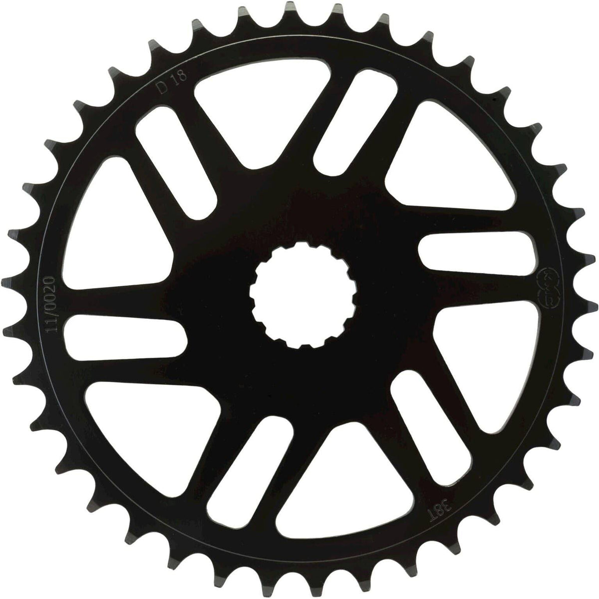 KMC Super Narrow 44T kettingblad voor Bosch Gen 3, direct mount, 3 mm offset, zwart, geschikt voor elektrische fietsen.