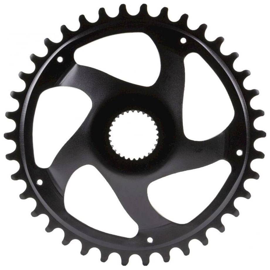 Zwart KMC Bosch Gen4 e-bike kettingblad met 40 tanden en 52 mm diameter, zichtbaar vanaf de voorzijde