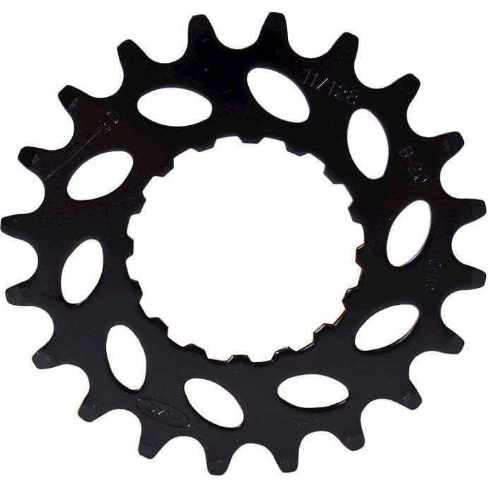 Zwart chromoly tandwiel voor Bosch Gen 2 1/8" van KMC, zichtbaar op de afbeelding.